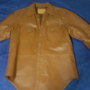 G Star Raw Butter scotch tan leather Shirt/Jacket